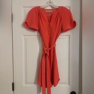 Trina Turk Midi Coral Dress, Size 0